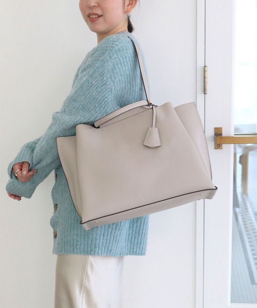 【美品】ミアン MIAN 横型A4バッグ LILY その他グレー　ドラマ使用色 ミアン MIAN 【お仕事/シーズンレス/ロングセラー】LILY / 横型