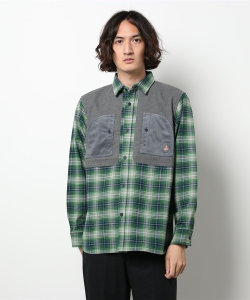 お得得価 シャツ PayPayモール店 - 通販 - PayPayモール ブラウス ネルチェックエルボーパッチシャツ ZOZOTOWN 日本製新作