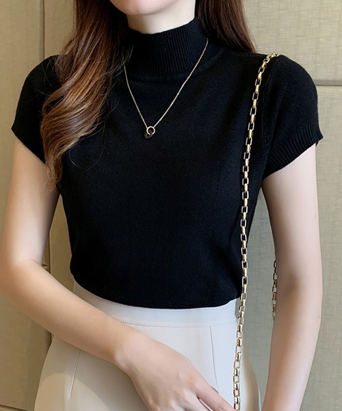 DAY CLOSET tシャツ レディース きれいめフレンチスリーブサマーニット