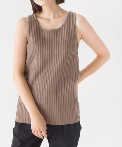 OMNES（オムネス） タンクトップ ノースリーブ ラインキルトあったか