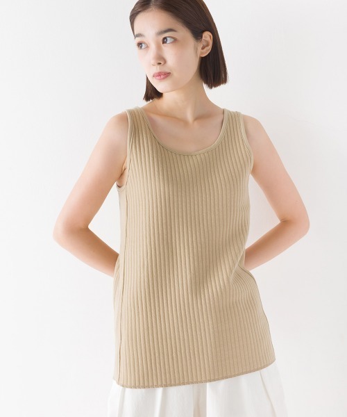 OMNES（オムネス） タンクトップ ノースリーブ ラインキルトあったか