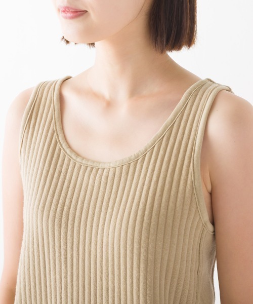 OMNES（オムネス） タンクトップ ノースリーブ ラインキルトあったか