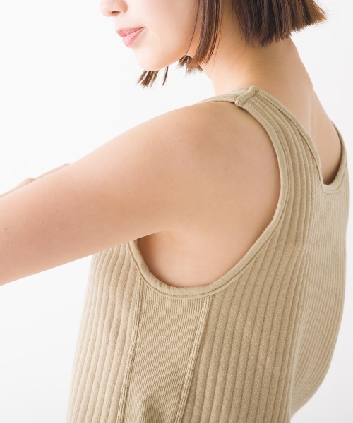 OMNES（オムネス） タンクトップ ノースリーブ ラインキルトあったか