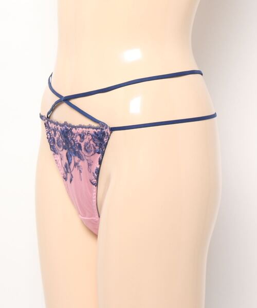 Ravijour★ブラショーツ★レース花柄★Tバックパンツ下着★リボン2連コード Ravijour☆ブラショーツ☆レース花柄☆Tバックパンツ下着