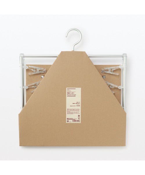 無印良品（MUJI） ランドリーグッズ アルミ角型ハンガー 24ピンチ