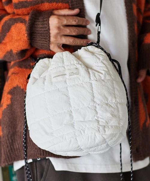 ADAM PATEK ショルダーバッグ mko11429-square quilt mini drawstring