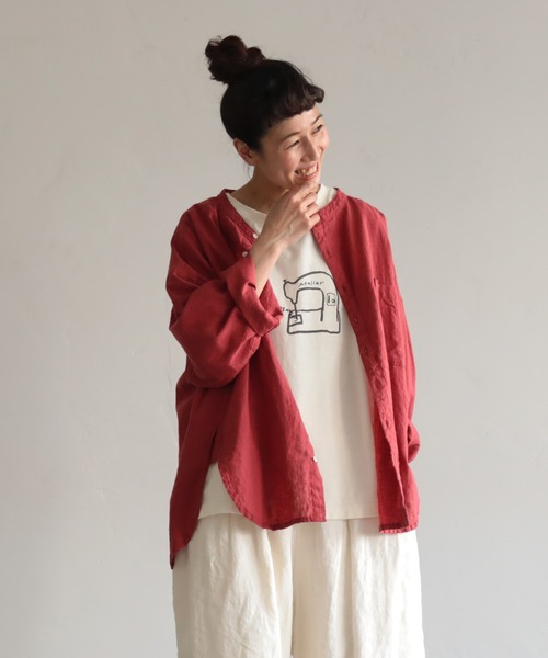 soulberry ソウルベリー　リネン　ブラウス　Tシャツ soulberry ブラウス シャツ リネンTee レディース : ZOZOTOWN