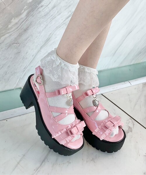 cs T&P パンプス バックベルト×ダブルリボンパンプス 24SS