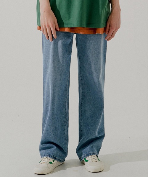 WV PROJECT ジーンズ 「WV PROJECT」Sunblue Wide Denim Pants