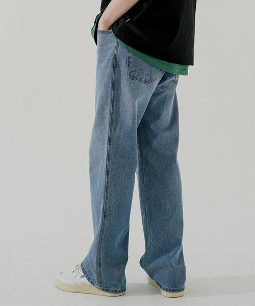 WV PROJECT ジーンズ 「WV PROJECT」Sunblue Wide Denim Pants