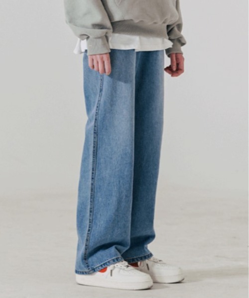 デニム・ジーパン WV PROJECT TAG BAL LOON DENIM PANTS 5JH093 WV PROJECT ジーンズ 「WV PROJECT」Sunblue Wide Denim Pants