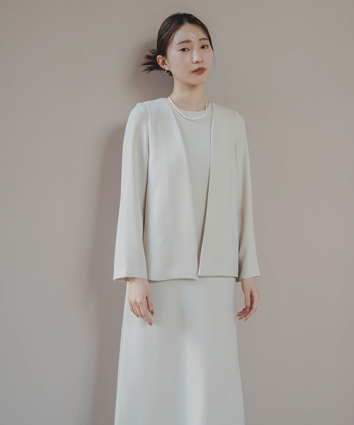 お値下げ　コンジェペイエ　ノーカラー　ジャケット　コート　卒業入学　冠婚葬祭 kaene（カエン） ジャケット ノーカラージャケット フォーマルジレ