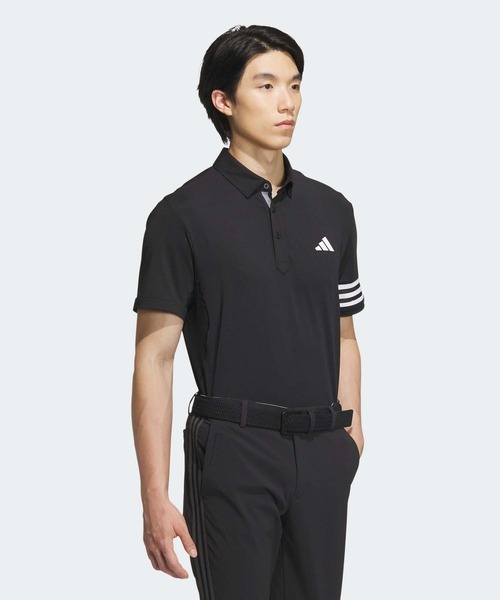 adidas ポロシャツ 3ストライプス メッシュベントポロ「adidas