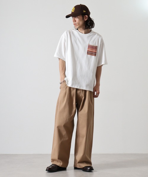 FUNALIVE tシャツ バルファスレースポケット クルーネック T