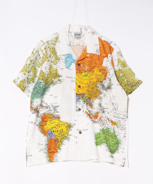 ブラウス シャツ HOUSTON/ヒューストン 41104 ALOHA SHIRT (MAP) / アロハシャツ/ HS411 レディース メンズ HOUSTON ブラウス シャツ HOUSTON/ヒューストン 41104 ALOHA