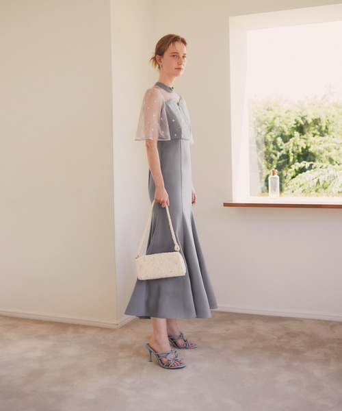 Leja（レジャ） ドレス 「LEJA」花柄ストーンスパンコールチュール