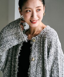 FREAK'S STORE カーディガン 限定展開 ジャガード ニット 金