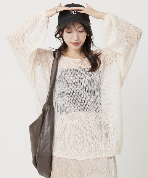 FREAK'S STORE ニット セーター 限定展開 モヘアタッチ シアー