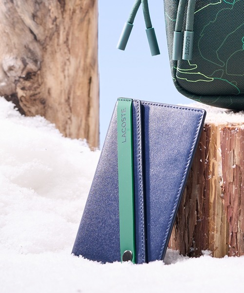 LACOSTE カードケース スライドオープンレザーカードケース