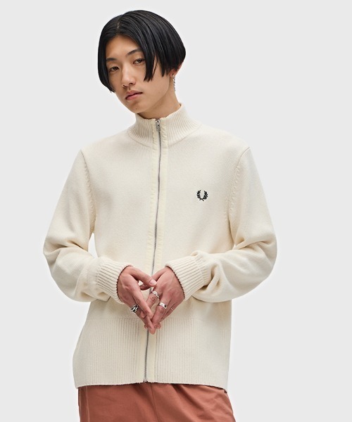 WHITES VILLE ホワイツビル レタードワッペン ウール ニット バー