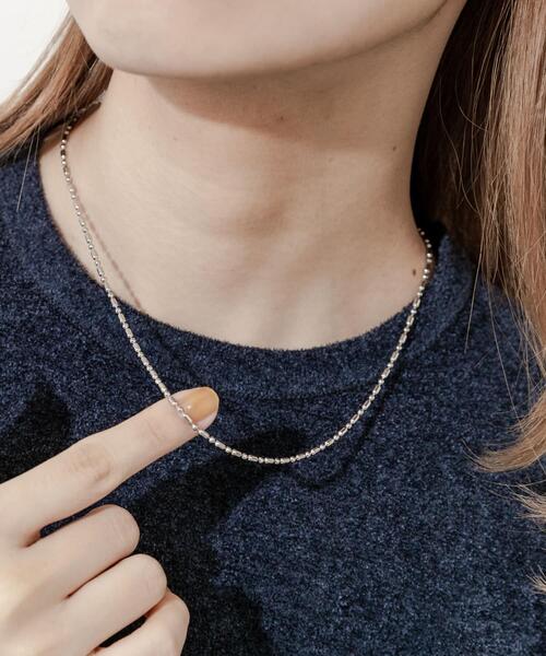 SMELLY ネックレス ステンレスニュアンスボールチェーンネックレス 