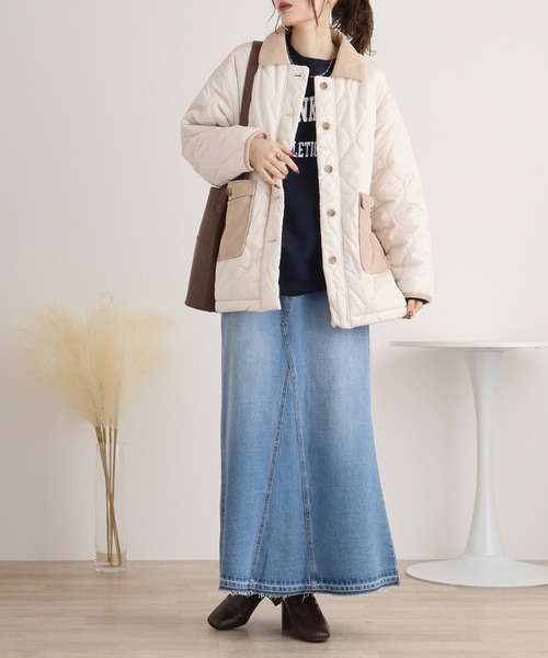 bonny コーデュロイボアブルゾン ブルゾン コーデュロイ ボア あったか ゆったり 全2色 L2870