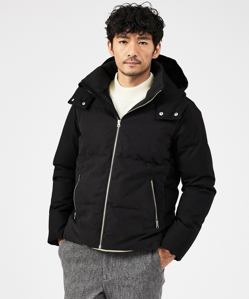 ABAHOUSE GRAY ブルゾン アウター 「SORONA」異素材コンビ 中綿フード