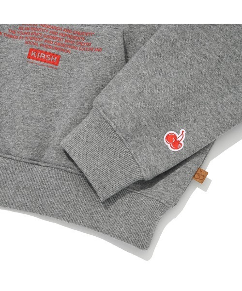 アウターその他 KIRSH Arch Cherry Fleece Mix Cropped Down Jumper Ivory KKSWC パーカー KIRSH CHERRY ARCH LOGO CROP HOODIE キルシーチェリー