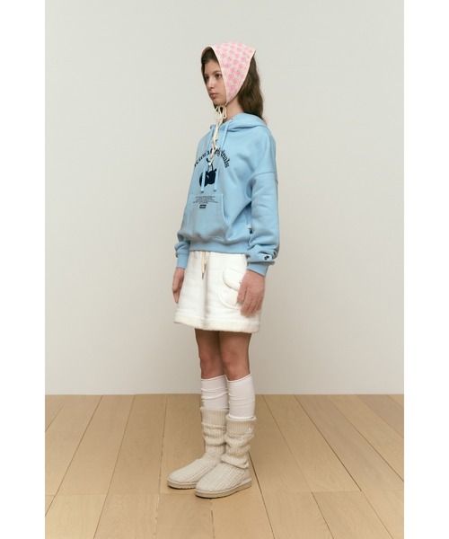 パーカー KIRSH CHERRY ARCH LOGO CROP HOODIE キルシーチェリー