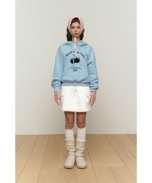 パーカー KIRSH CHERRY ARCH LOGO CROP HOODIE キルシーチェリー