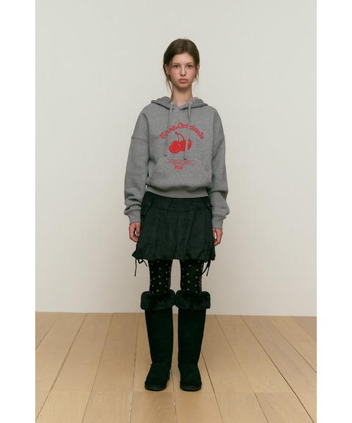 パーカー KIRSH CHERRY CROP TERRY HOOD ZIP UP/キルシーチェリークロップテリーフードジップアップ レディース パーカー KIRSH CHERRY ARCH LOGO CROP HOODIE キルシーチェリー
