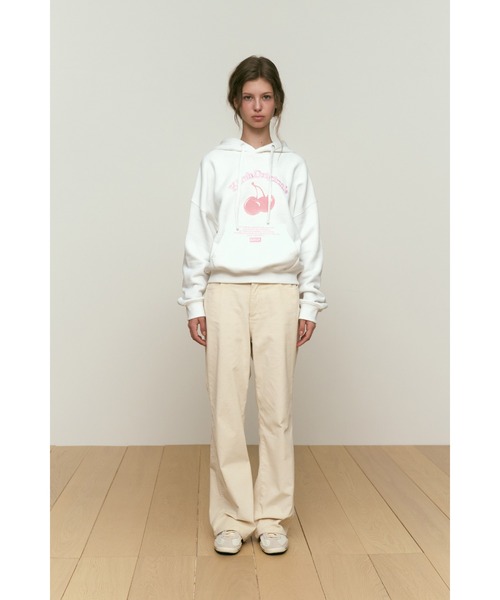 パーカー KIRSH CHERRY ARCH LOGO CROP HOODIE キルシーチェリー