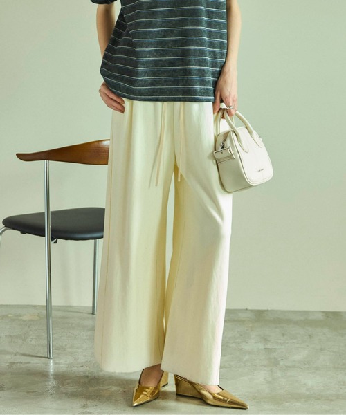 スウェットワイドパンツ【MAISON SPECIAL/メゾンスペシャル】 MAISON SPECIAL スウェットパンツ ジャージ Tuck Gather Wide