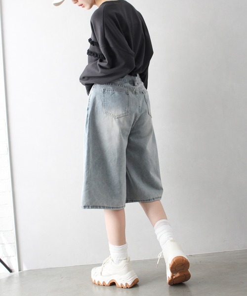 専用　新品　ディズニーストア　ピクサー　ショートパンツ　Ｌ グレー SpRay ジーンズ デニム デニムパンツ デニムハーフパンツ