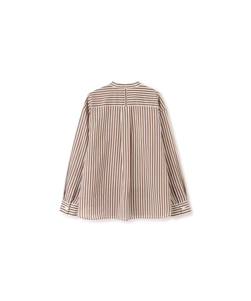 シャツ+ブラウス(長袖+七分) MARGARET HOWELL - SILK COTTON STRIPE MARGARET HOWELL ブラウス シャツ COTTON SILK STRIPE
