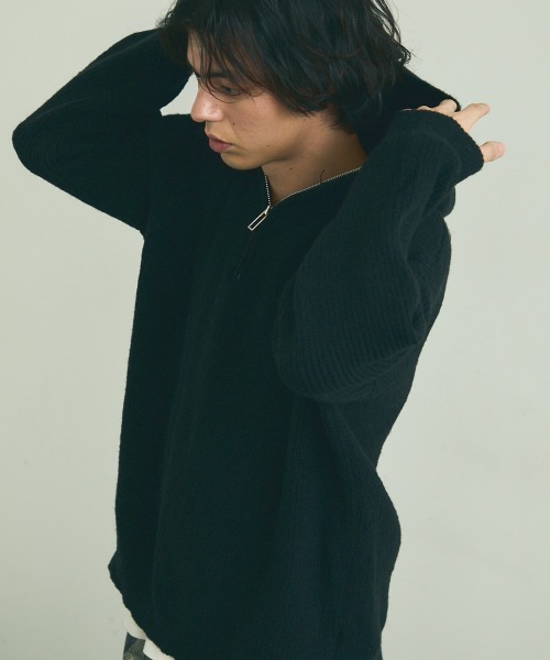 Shoowtime（ショウタイム） セーター ニット Oversized half zip hood