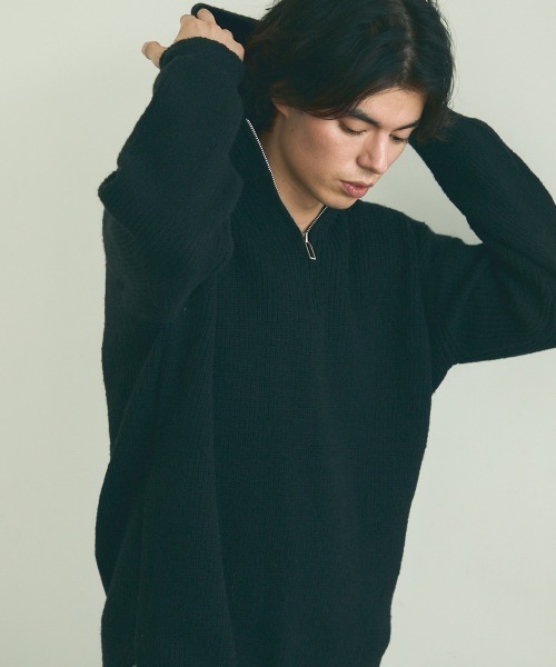 HOOD BY AIR ニットセーター M Shoowtime（ショウタイム） セーター ニット Oversized half zip hood