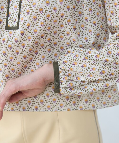SOULEIADO（ソレイアード） ブラウス シャツ コットンローンプリント