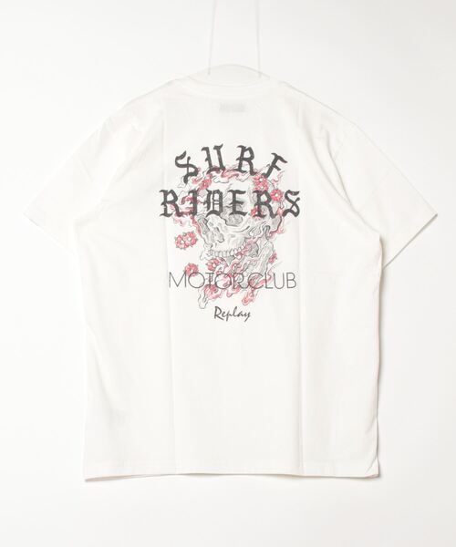 REPLAY（リプレイ） tシャツ コットンジャ−ジーバイカープリントT