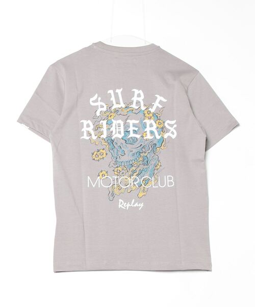 REPLAY（リプレイ） tシャツ コットンジャ−ジーバイカープリントT