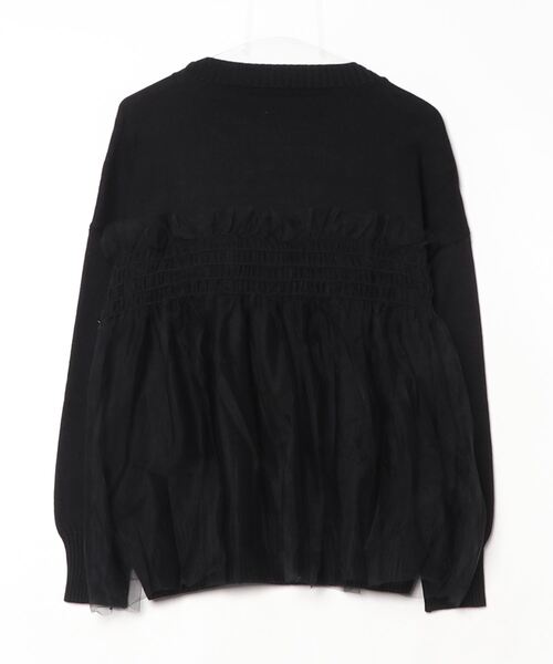 ニット セーター A.N.L チュールレイヤードニット レディース ニット セーター A.N.L チュールレイヤードニット レディース
