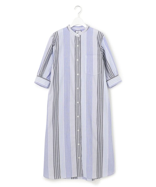 J.PRESS ジェイプレス ストライプ 長袖 ワンピース M WOMEN】マルチストライプ シャツワンピース / J.PRESS YORK