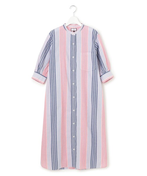 J.PRESS YORK STREET ワンピース 「WOMEN」マルチストライプ シャツ