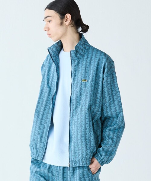 LACOSTE ナイロンジャケット モノグラムジャカード撥水ナイロン