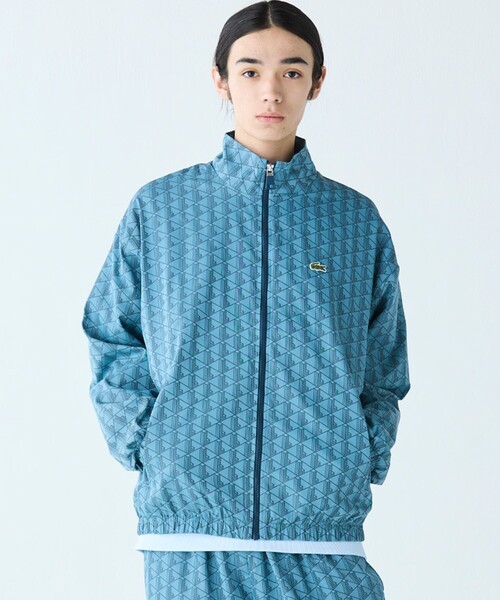 Lacoste ナイロンジャケットジャージ国内XS LACOSTE ナイロンジャケット モノグラムジャカード撥水ナイロン