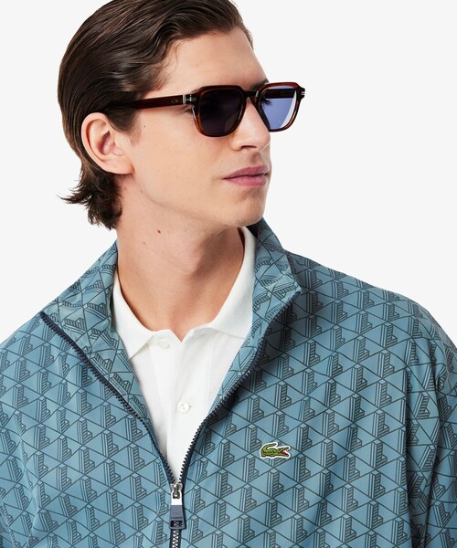 LACOSTE ナイロンジャケット モノグラムジャカード撥水ナイロン