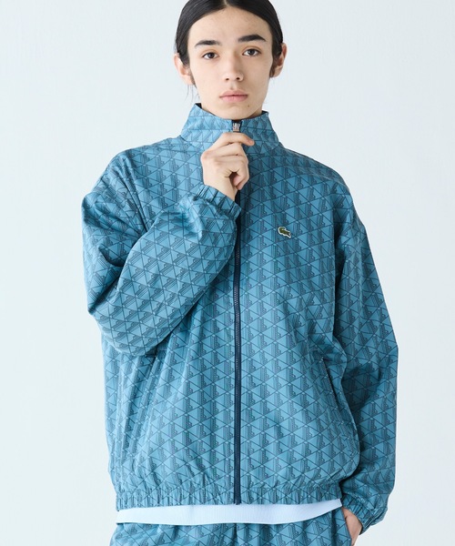 LACOSTE ナイロンジャケット モノグラムジャカード撥水ナイロン