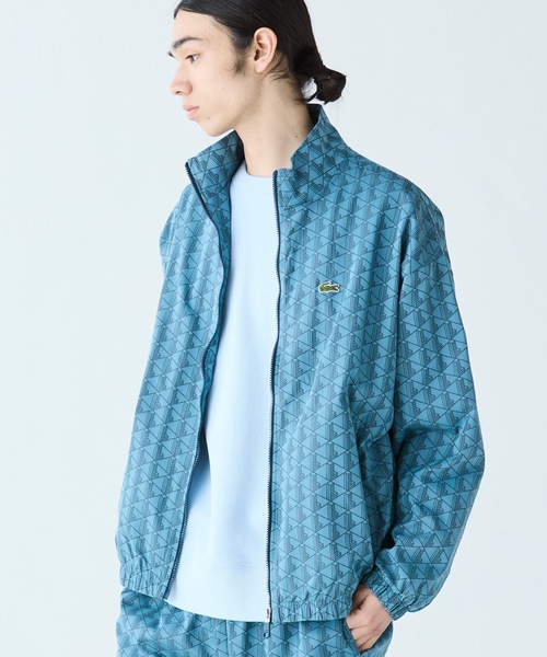 LACOSTE ナイロンジャケット モノグラムジャカード撥水ナイロン