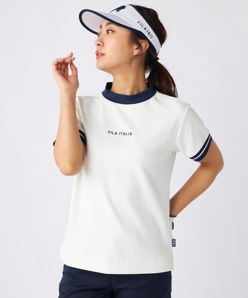 ブラウス シャツ 「FILA GOLF/フィラゴルフ」レディースモックネックシャツ　接触冷感 ゴルフ レディース