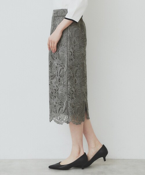 Maglie per ef-de エフデ フラワーレーススカート大きいサイズ17 GIUNON スカート flower lace skirt / フラワーレーススカート
